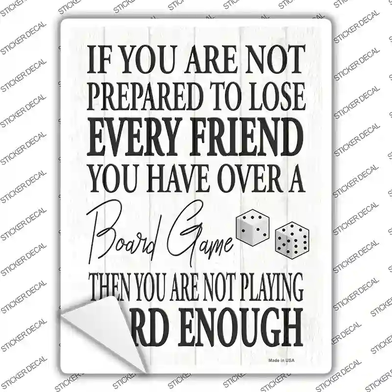 P-3456s-XL Board Game Novelty Rectangle Sticker Decal - Extra Large