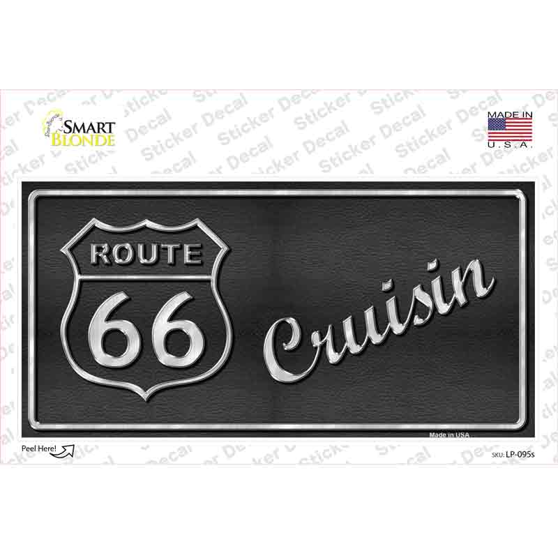 LP-095s-M Route 66 Cruising Novelty Sticker Decal - Medium