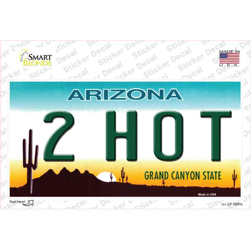LP-1041s-M 2 Hot Arizona Novelty Sticker Decal - Medium
