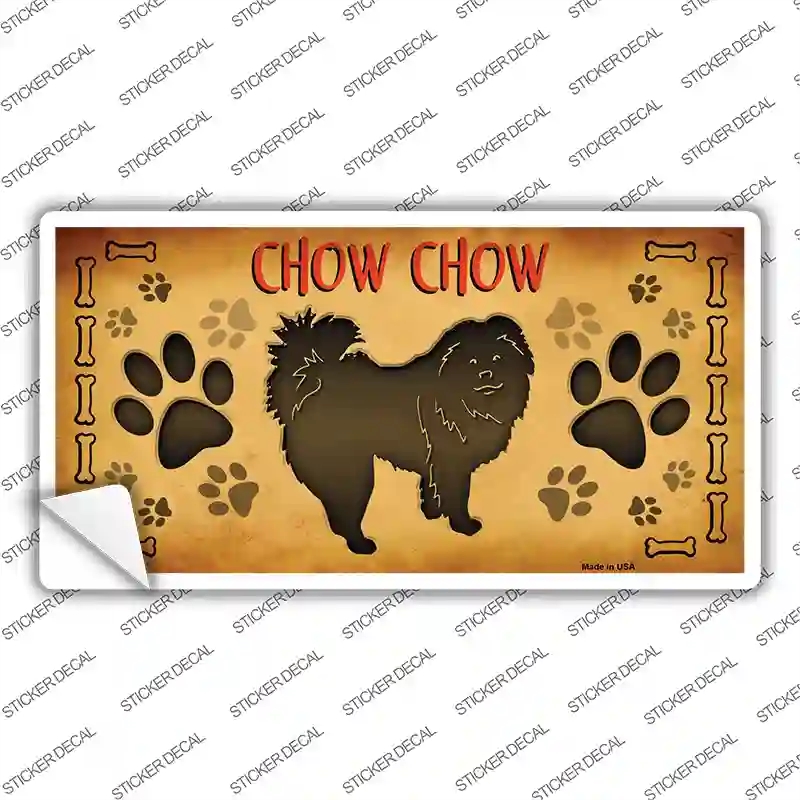 LP-10438s-XL Chow Chow Novelty Sticker Decal - Extra Large