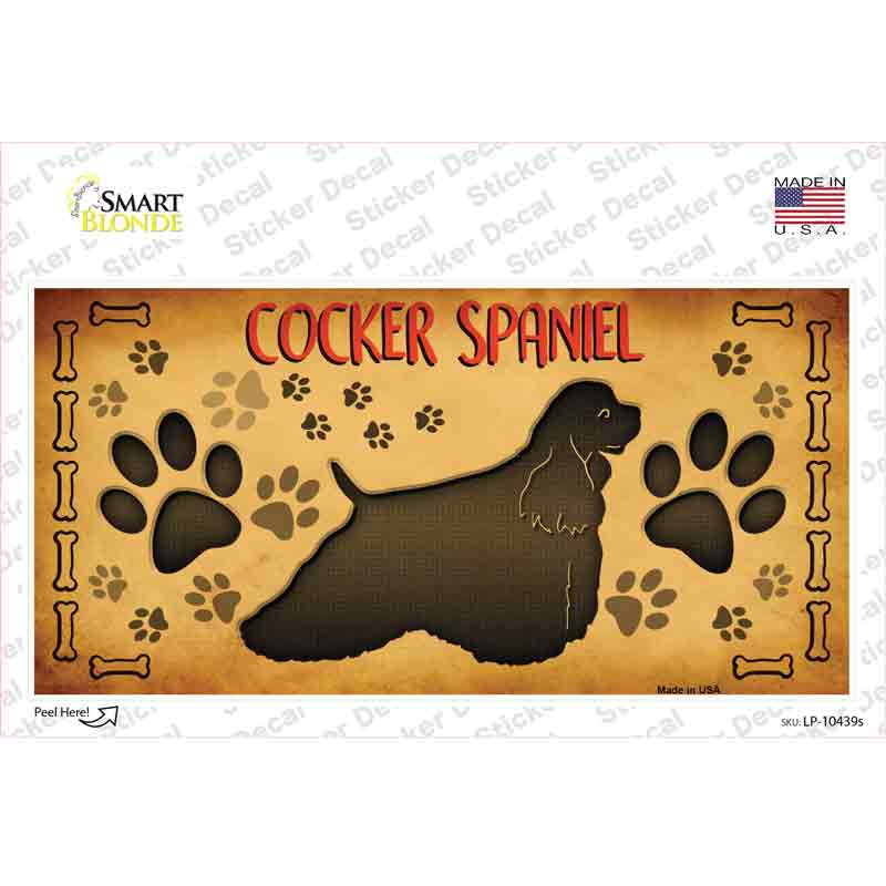 LP-10439s-M Cocker Spaniel Novelty Sticker Decal - Medium