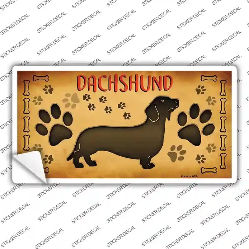 LP-10442s-L Dachshund Novelty Sticker Decal - Large