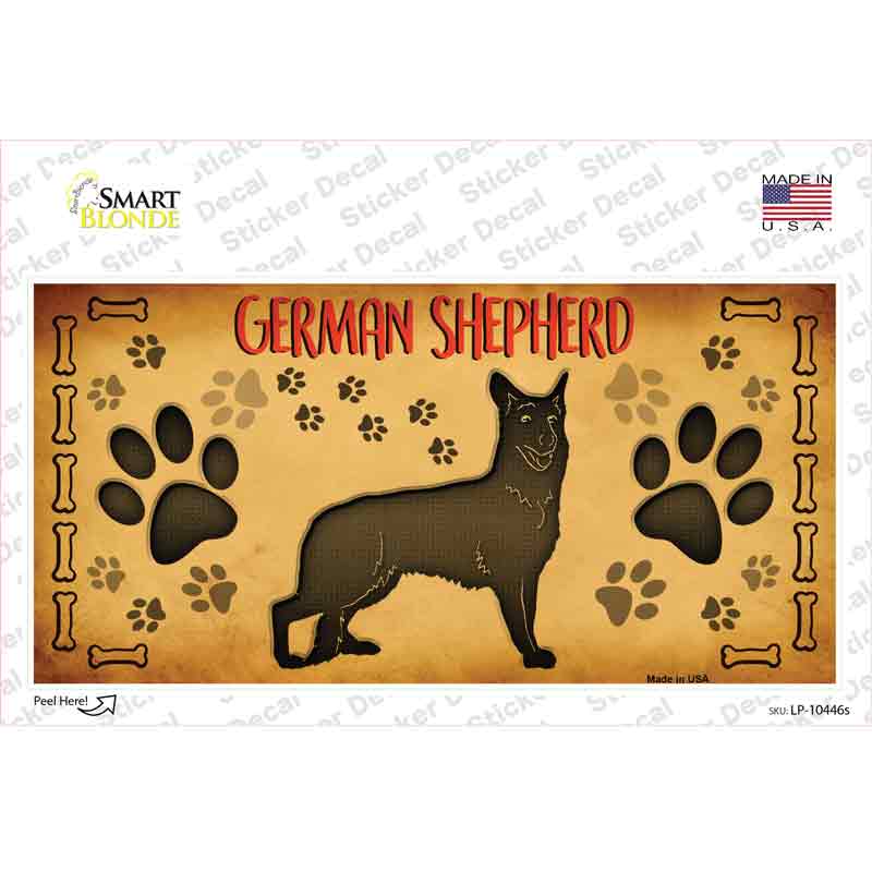 LP-10446s-M German Shepherd Novelty Sticker Decal - Medium