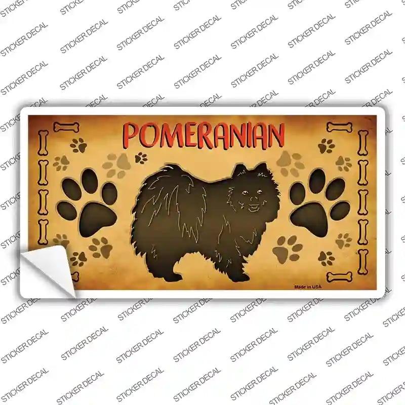 LP-10454s-S Pomeranian Novelty Sticker Decal - Small