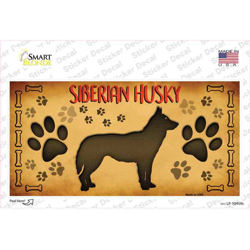 LP-10459s-M Siberian Husky Novelty Sticker Decal - Medium