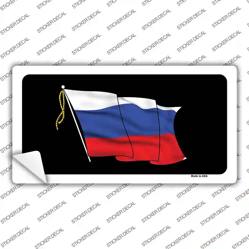 LP-5154s-XL Russian Waving Flag Novelty Sticker Decal - Extra Large