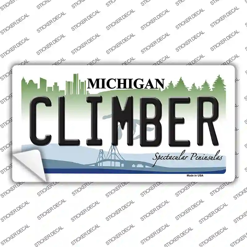 LP-6131s-XL Climber Michigan Novelty Sticker Decal - Extra Large