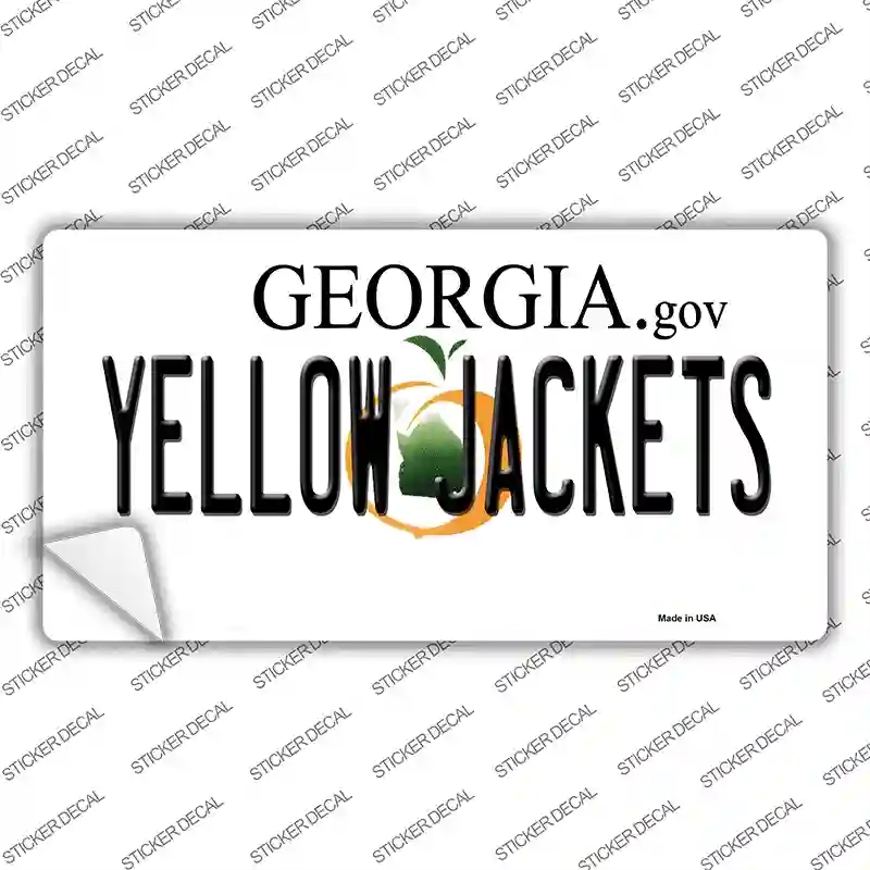 LP-6147s-S Yellow Jackets Georgia Novelty Sticker Decal - Small