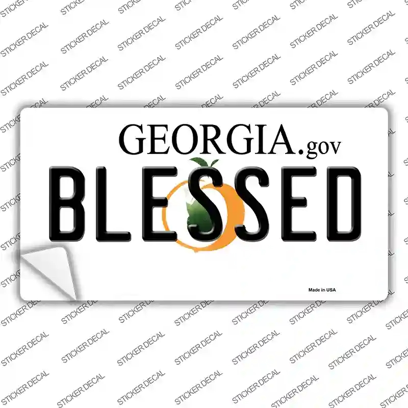 LP-6151s-L Blessed Georgia Novelty Sticker Decal - Large