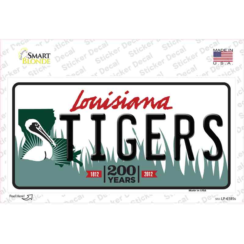 LP-6185s-M Tigers Louisiana Novelty Sticker Decal - Medium