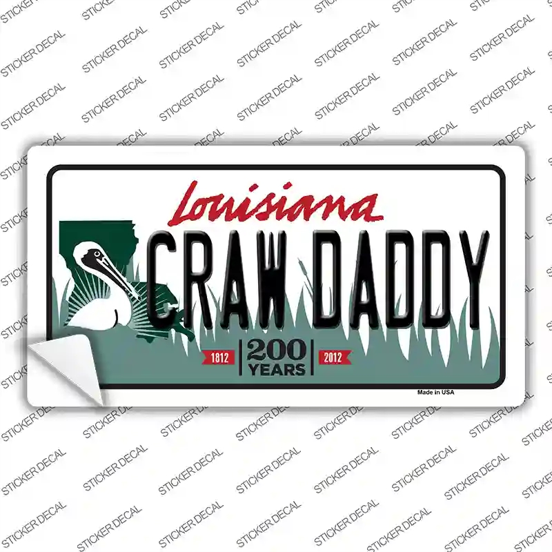 LP-6187s-S Craw Daddy Louisiana Novelty Sticker Decal - Small