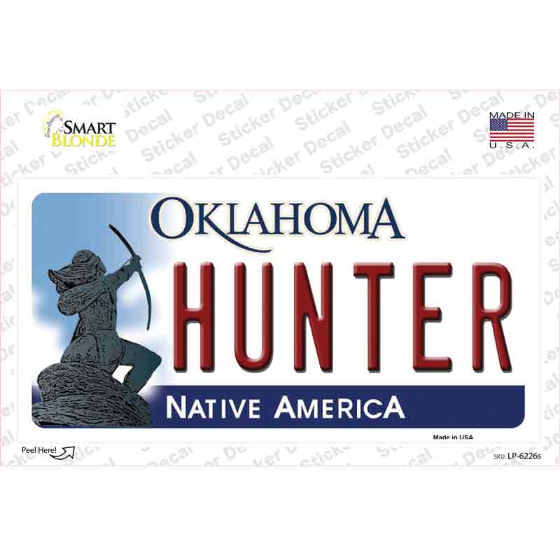 LP-6226s-M Hunter Oklahoma Novelty Sticker Decal - Medium
