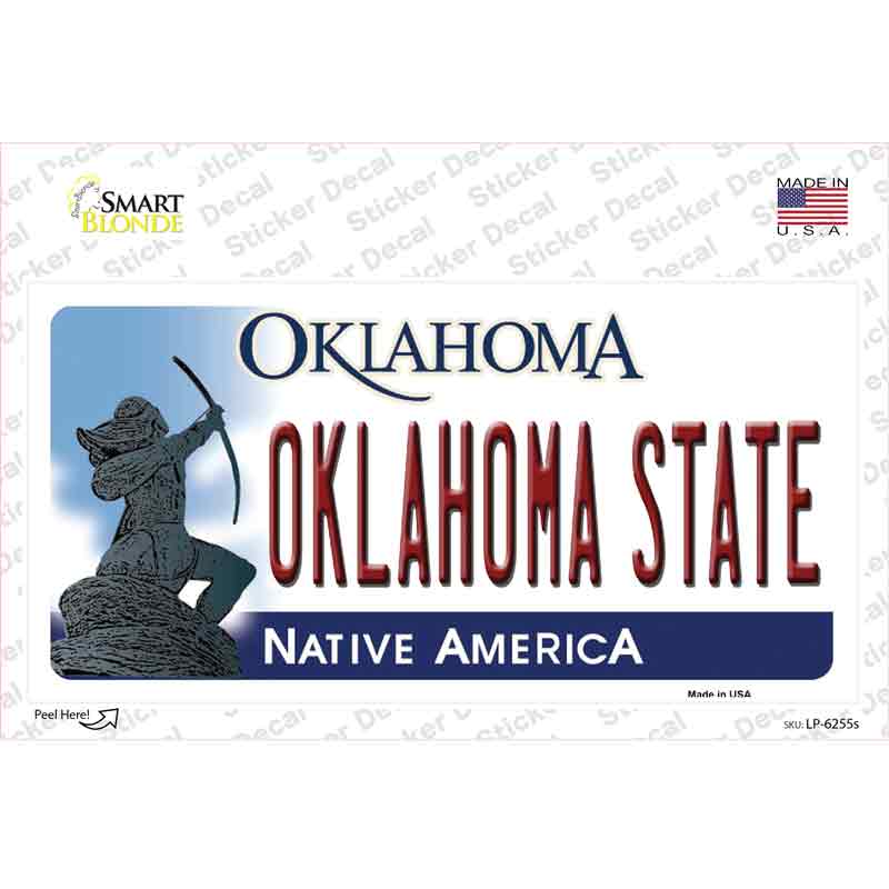 LP-6255s-M Oklahoma State Novelty Sticker Decal - Medium