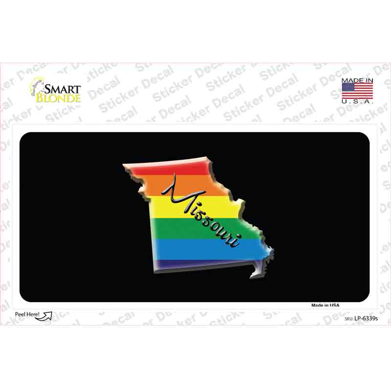 LP-6339s-M Missouri Rainbow Novelty Sticker Decal - Medium