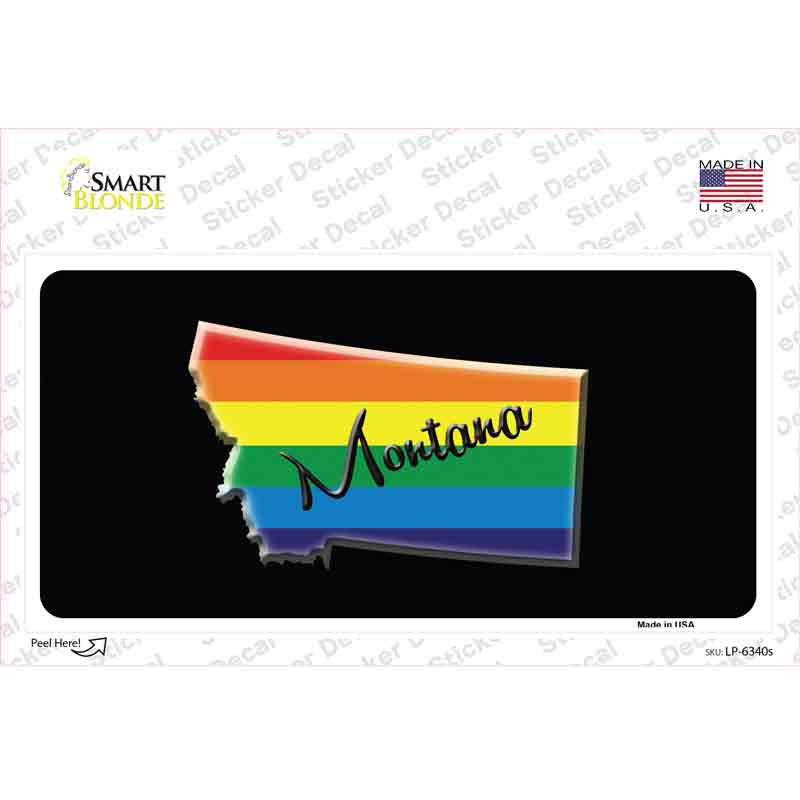 LP-6340s-M Montana Rainbow Novelty Sticker Decal - Medium