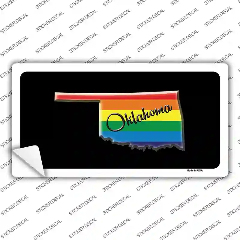 LP-6350s-S Oklahoma Rainbow Novelty Sticker Decal - Small
