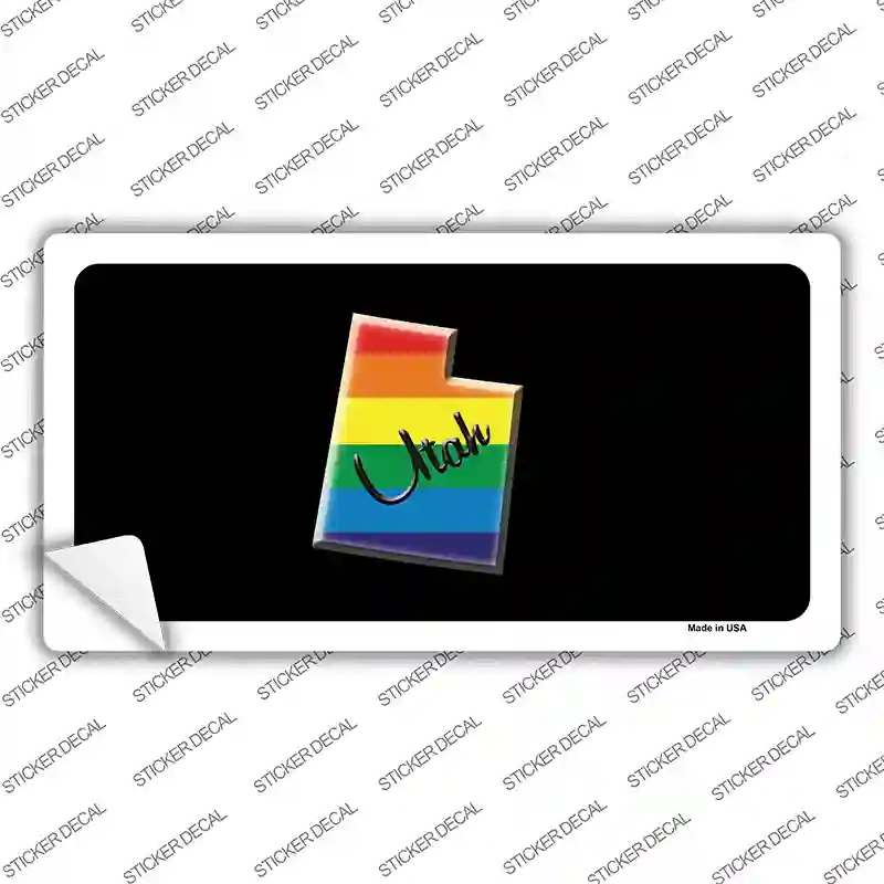 LP-6358s-L Utah Rainbow Novelty Sticker Decal - Large
