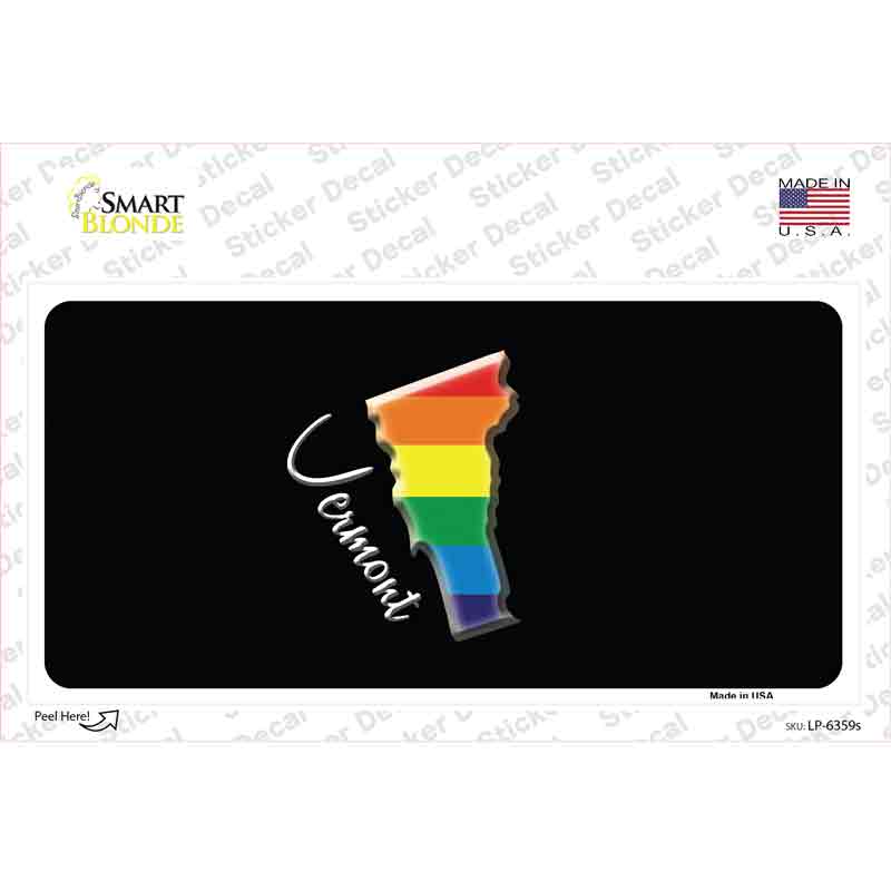 LP-6359s-M Vermont Rainbow Novelty Sticker Decal - Medium