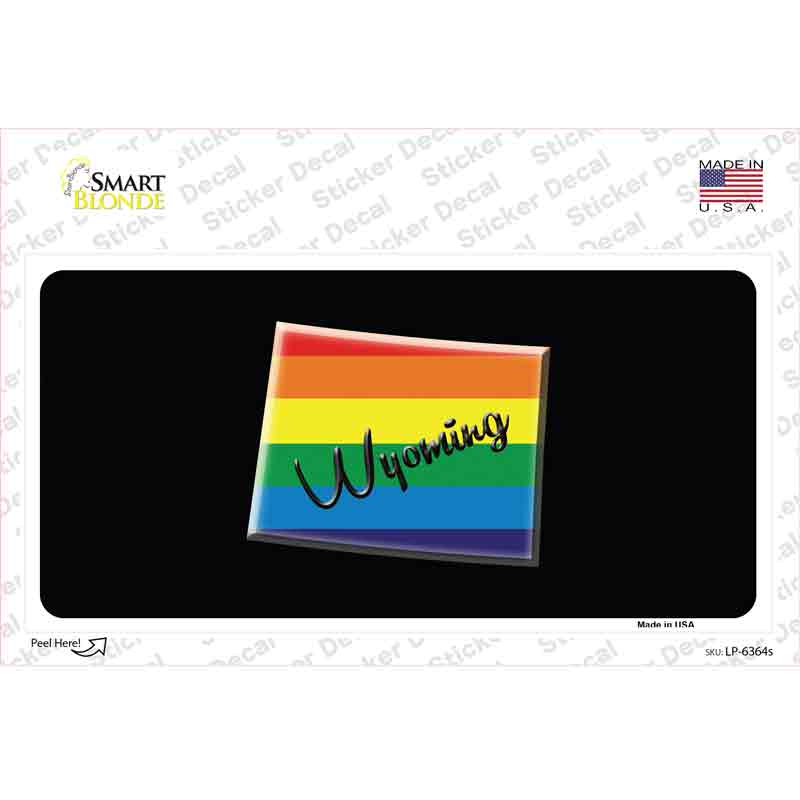 LP-6364s-M Wyoming Rainbow Novelty Sticker Decal - Medium