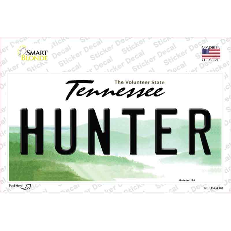LP-6434s-M Hunter Tennessee Novelty Sticker Decal - Medium
