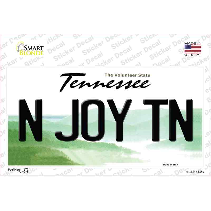 LP-6435s-M N Joy Tennessee Novelty Sticker Decal - Medium