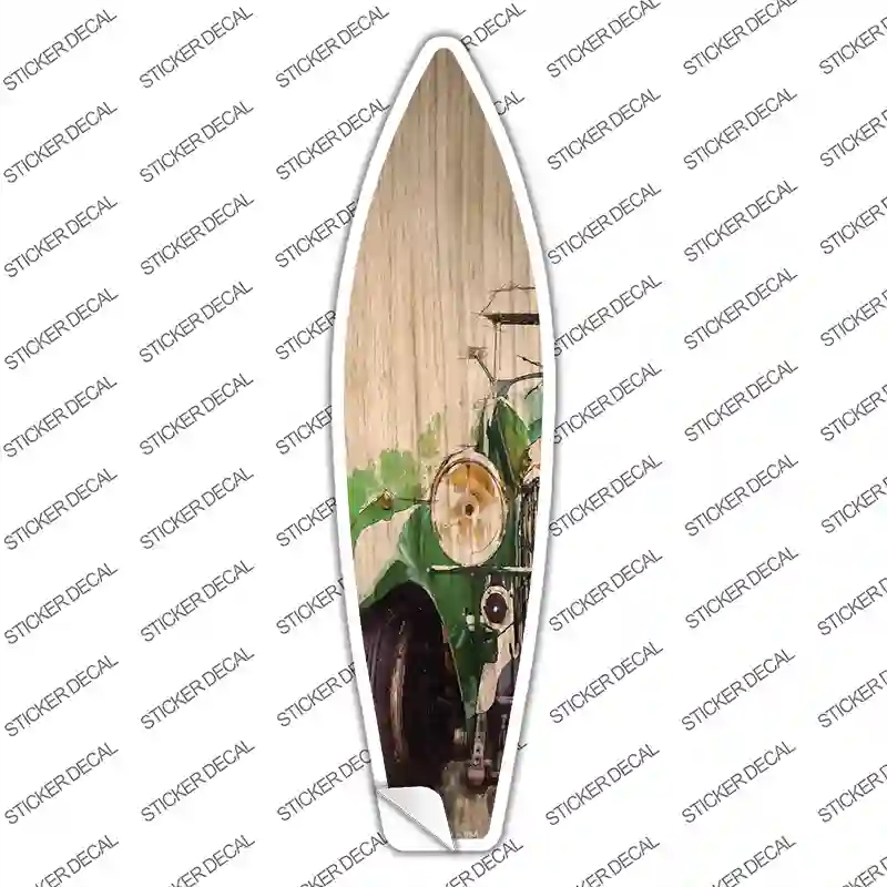 SB-369s-S Green Hot Rod Novelty Surfboard Sticker Decal - Small