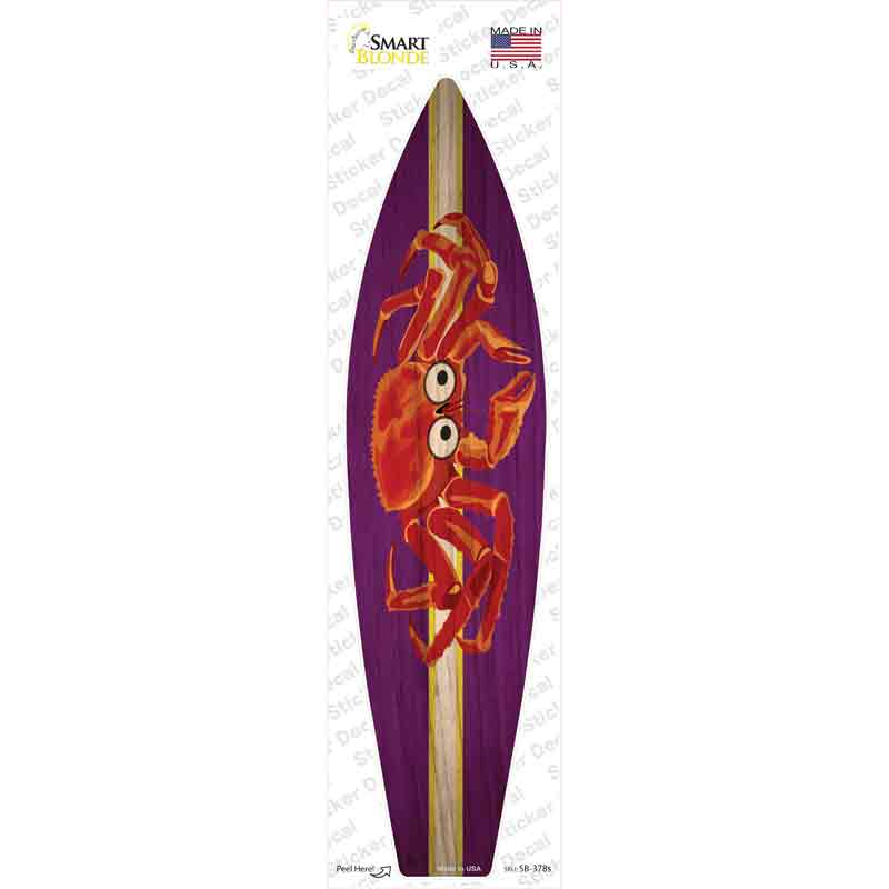 SB-378s-M Crab Novelty Surfboard Sticker Decal - Medium
