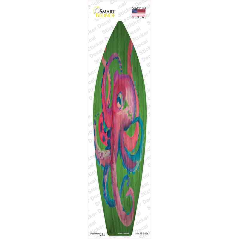 SB-389s-M Colorful Octopus Novelty Surfboard Sticker Decal - Medium