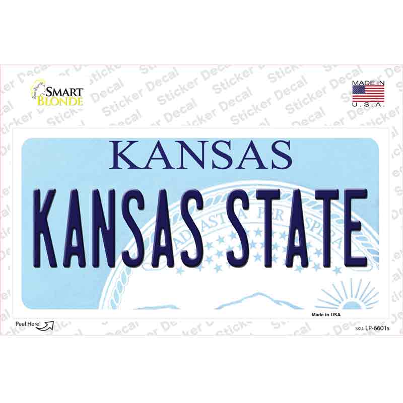 LP-6601s-M Kansas State Novelty Sticker Decal - Medium