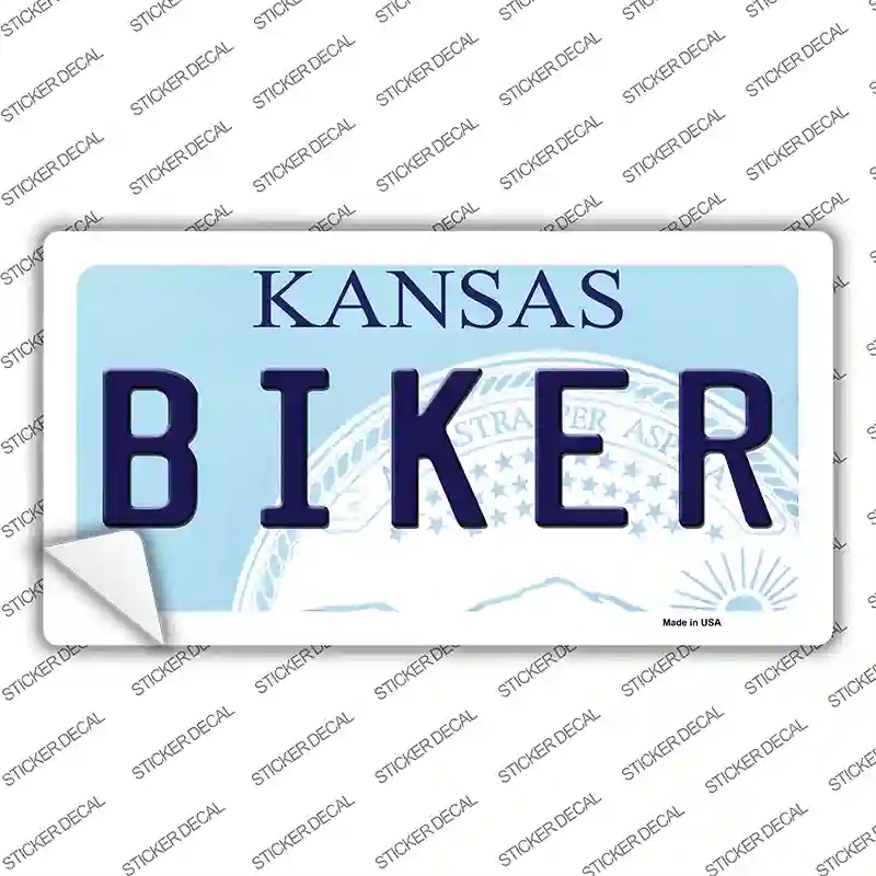 LP-6638s-XL Biker Kansas Novelty Sticker Decal - Extra Large