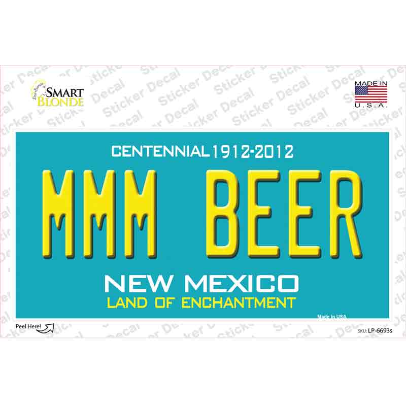 LP-6693s-M MMM Beer   Mexico Novelty Sticker Decal - Medium