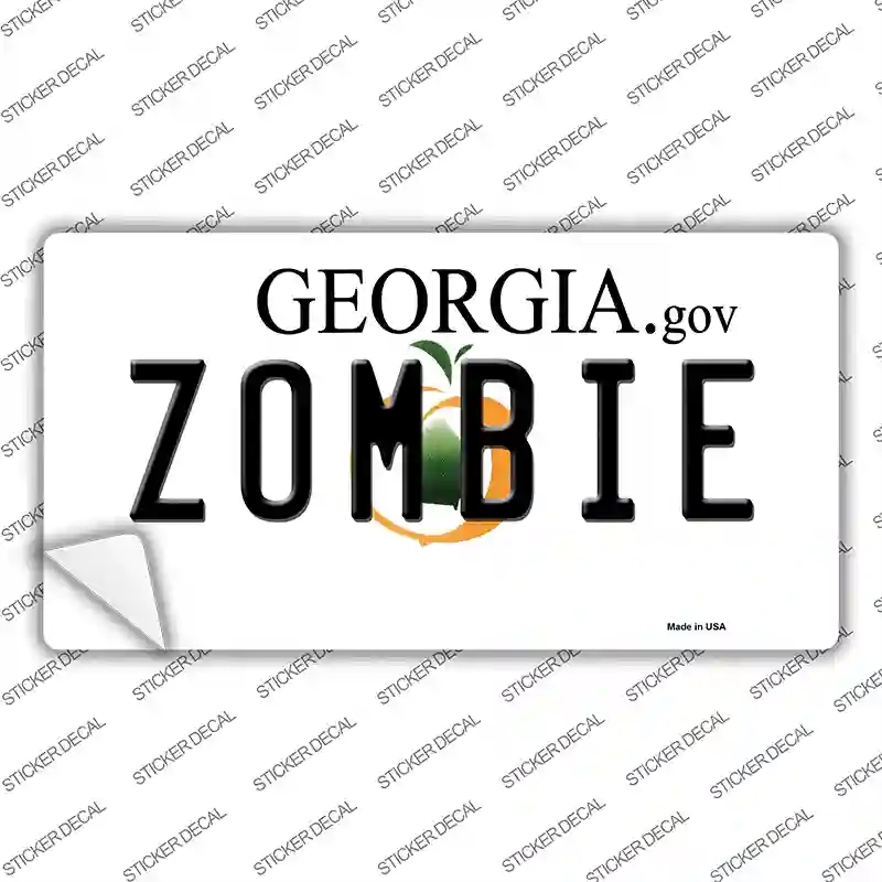 LP-6698s-L Zombie Georgia Novelty Sticker Decal - Large
