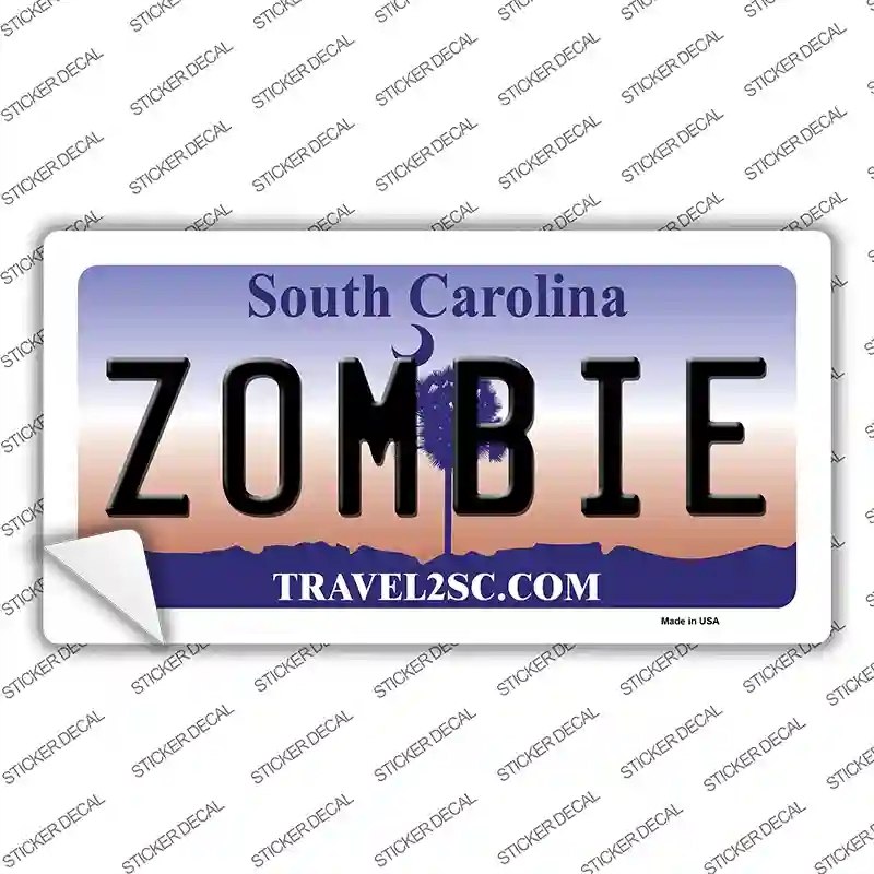 LP-6745s-S Zombie South Carolina Novelty Sticker Decal - Small