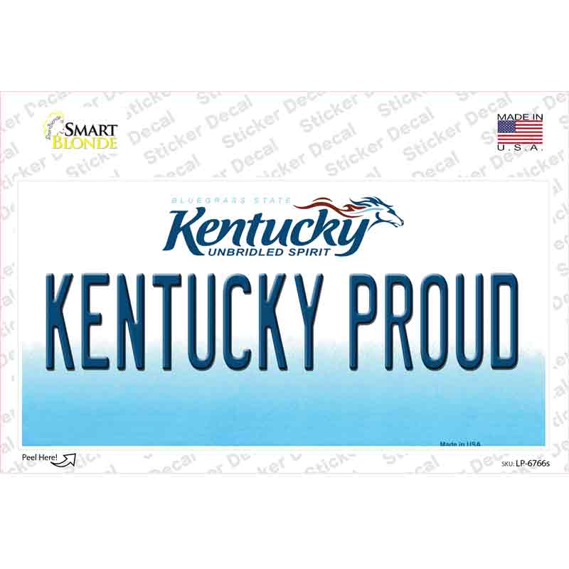 LP-6766s-M Kentucky Proud Novelty Sticker Decal - Medium