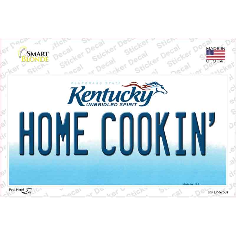 LP-6768s-M Home Cooking Kentucky Novelty Sticker Decal - Medium