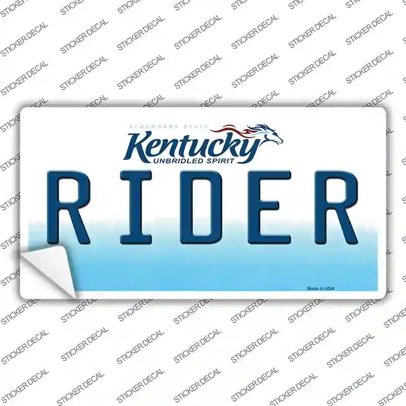 LP-6778s-S Rider Kentucky Novelty Sticker Decal - Small