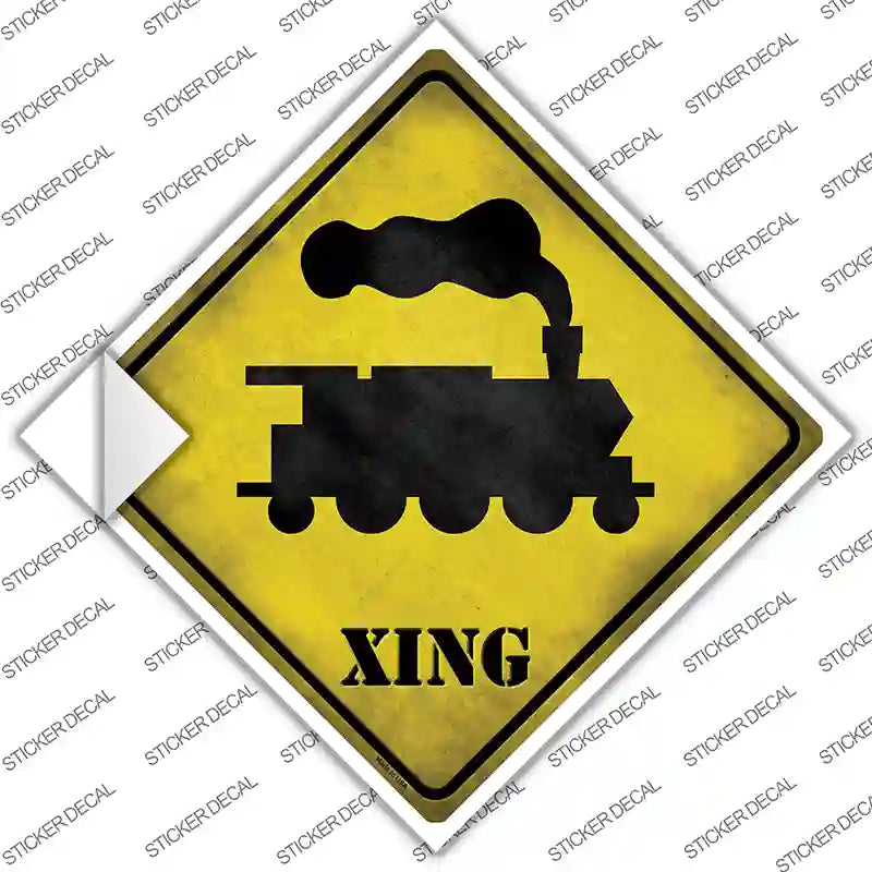 CX-210s-S Train Xing Novelty Diamond Sticker Decal - Small