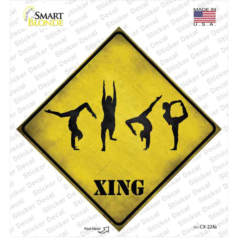 CX-224s-M Yoga Group Xing Novelty Diamond Sticker Decal - Medium
