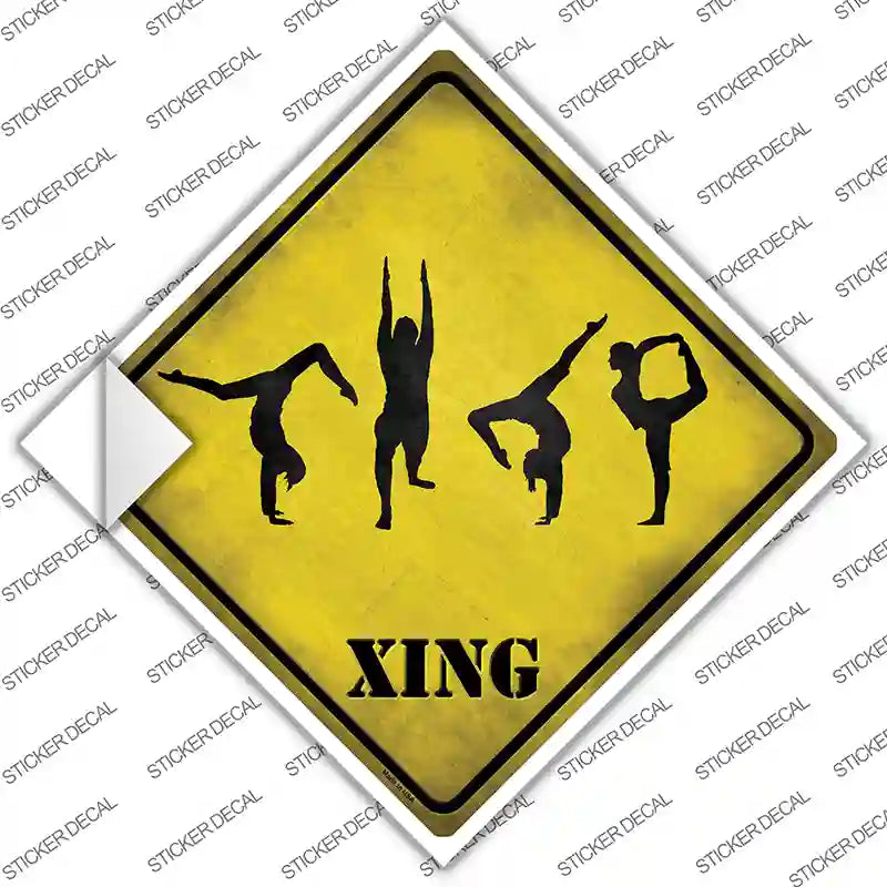 CX-224s-S Yoga Group Xing Novelty Diamond Sticker Decal - Small