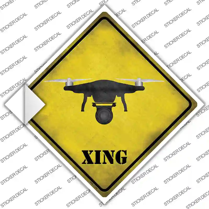 CX-310s-S Drone Xing Novelty Diamond Sticker Decal - Small