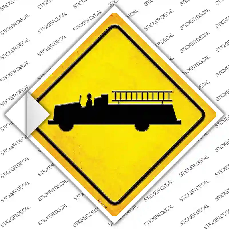 CX-613s-S Firetruck Novelty Diamond Sticker Decal - Small