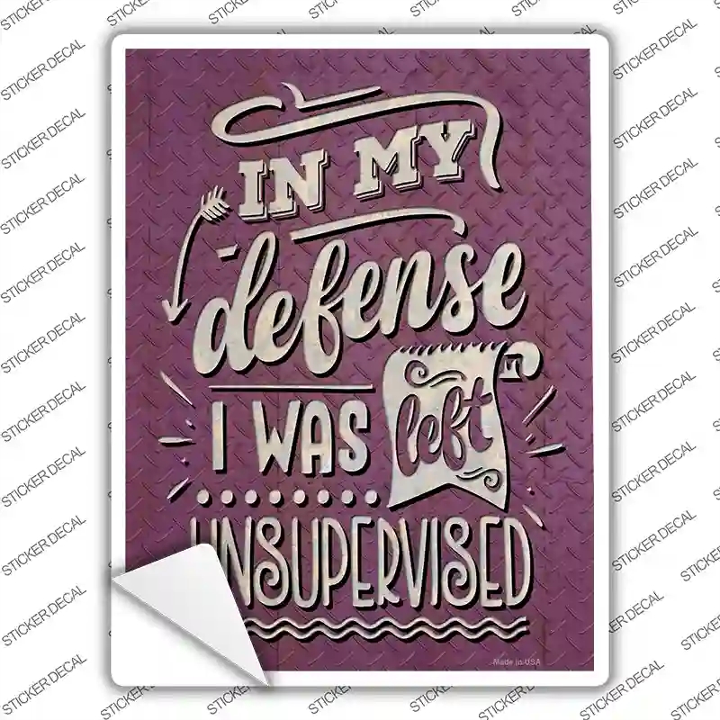 P-3683s-XL In My Defense Novelty Rectangle Sticker Decal - Extra Large