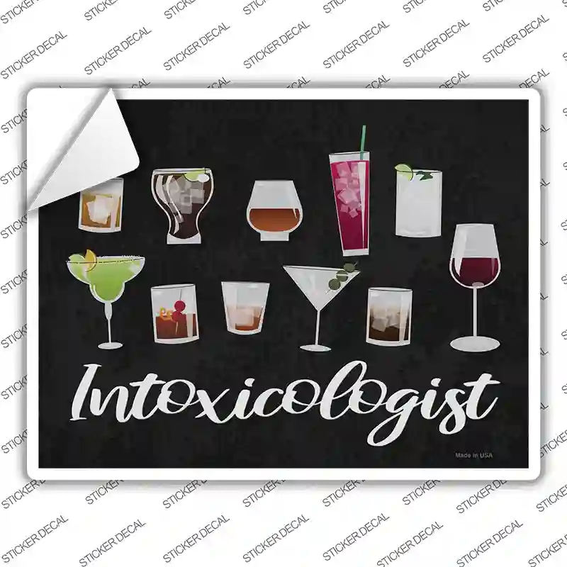 P-4074s-S Intoxicologist Novelty Rectangle Sticker Decal - Small