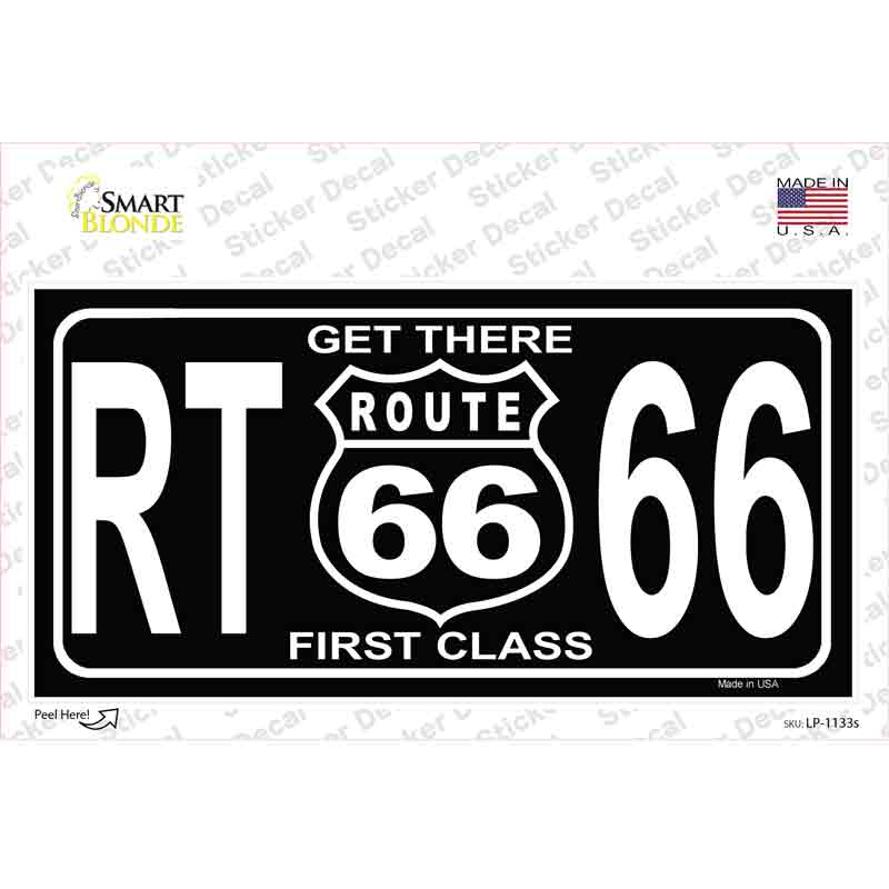 LP-1133s-M Get There 1st Class Novelty Sticker Decal - Medium