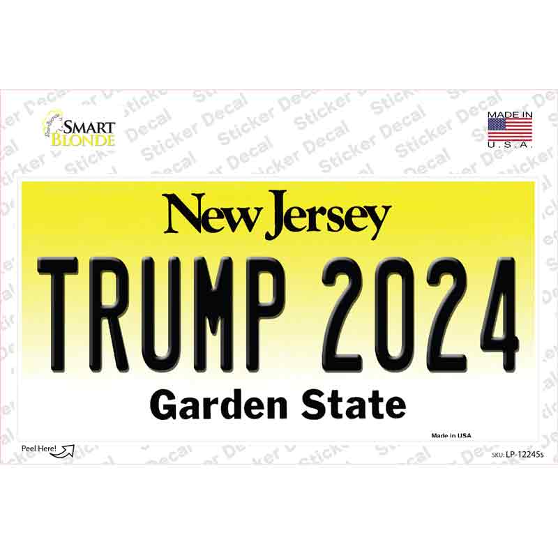 LP-12245s-M Trump 2024   Jersey Novelty Sticker Decal - Medium