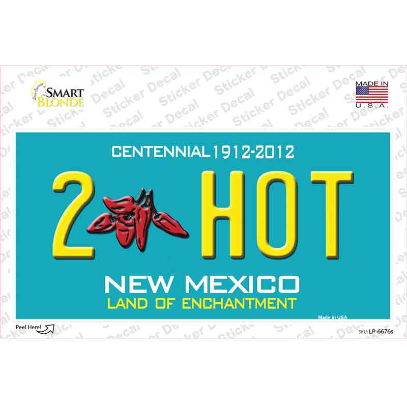 LP-6676s-M 2 Hot   Mexico Novelty Sticker Decal - Medium