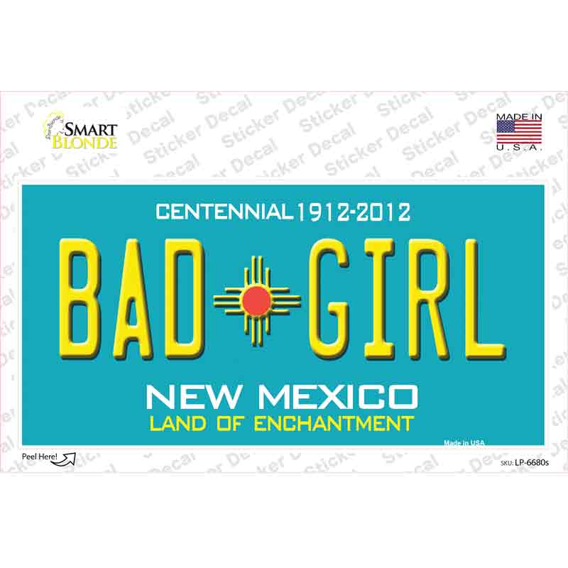 LP-6680s-M Bad Girl   Mexico Novelty Sticker Decal - Medium