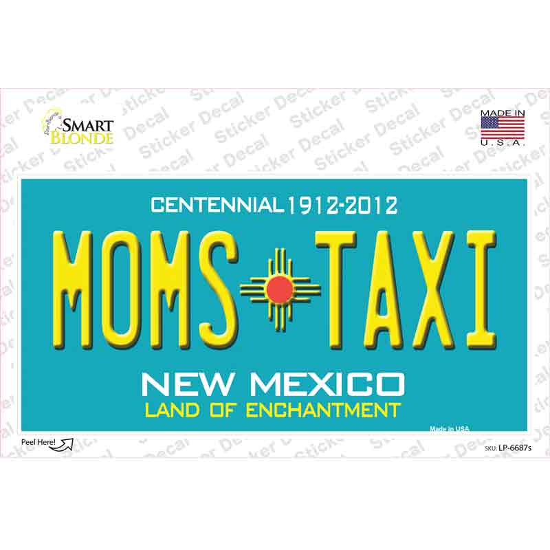 LP-6687s-M Moms Taxi   Mexico Novelty Sticker Decal - Medium