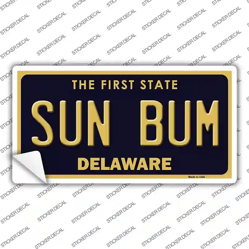 LP-6712s-L Sun Bum Delaware Novelty Sticker Decal - Large