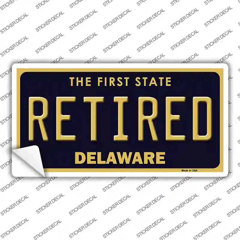 LP-6718s-L Retired Delaware Novelty Sticker Decal - Large
